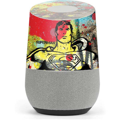 DC Comics Superman Color Splatter Google Home Skin